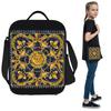 Golden Lion Baroque And Damask Ornament Insulated Lunch Bag Office Cooler Thermal Food Box Tote Portable Lunch Boxes Container