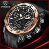 FOXBOX Fashion Digital Watches for Men Luxury Casual Waterproof Luminous Silicone Alarm Date Electronics Dual Display Man Watch