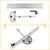 Precision Table Saw Miter Gauge System with Miter Fence, 120°Angle Stops Adjustable for Table Saw, Band Saw, Router Table, 250mm