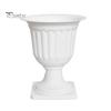Outdoor Flower Planter Urn Planter, Plastic Plant Pot White Small Faux Flowerpot Urn, Elegant Retro for Indoor Table Decor Sturdy Lightweight