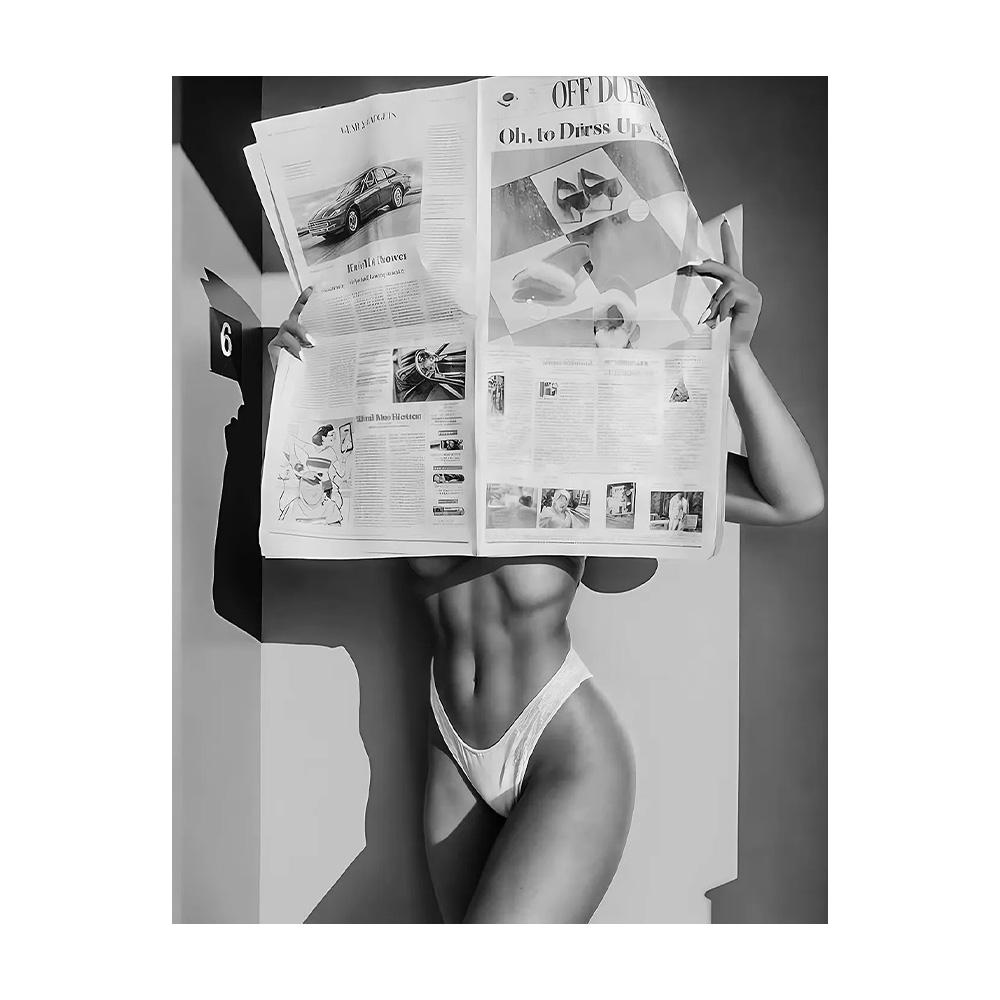 Modern Luxury Fashion Black White Art Heels Champagne Feminist Retro Poster Canvas Paintings Wall Art Pictures Home Decor