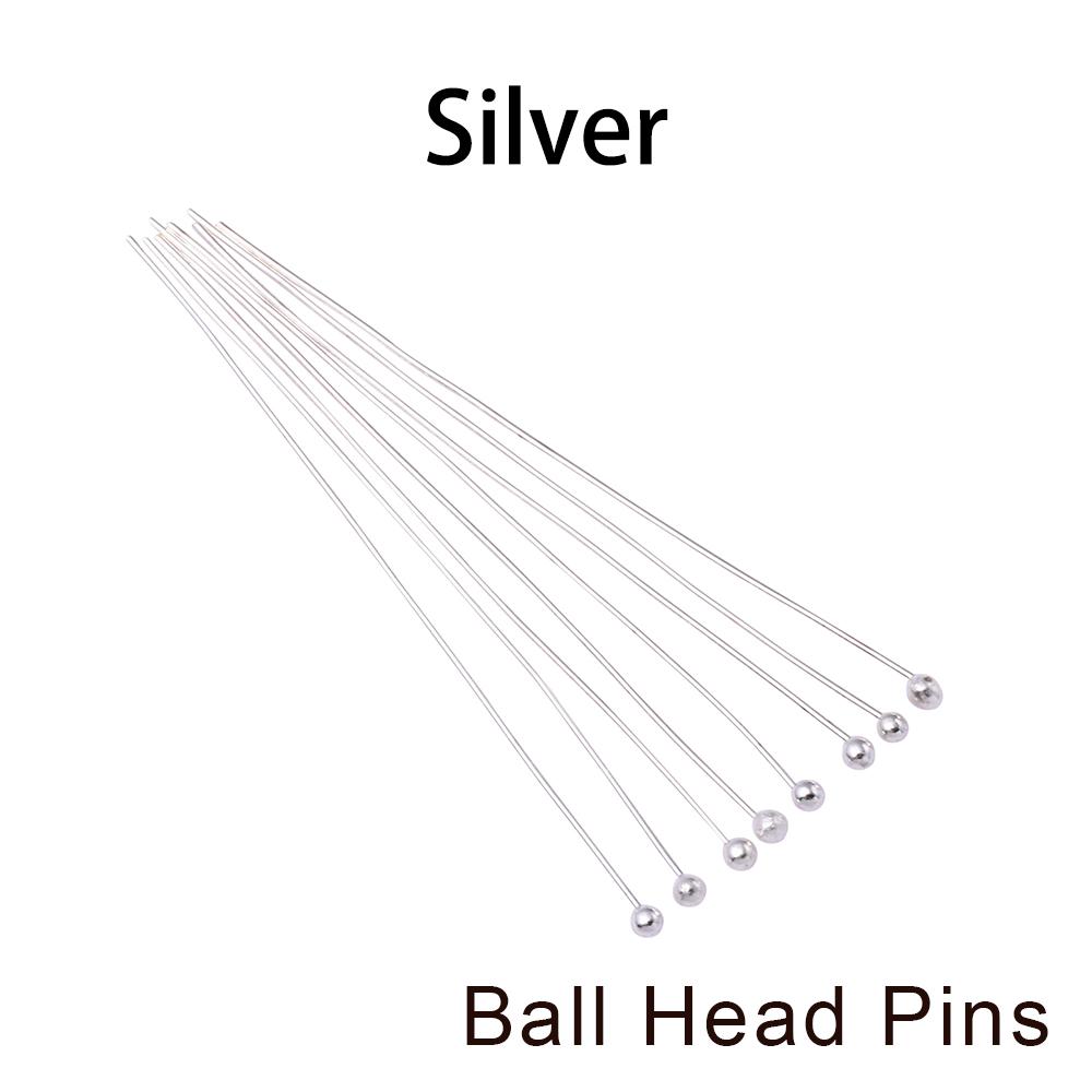 200Pcs/lot 10-50mm Flat Head Ball Head Eye Head Pins Connectors For Necklace Pendant DIY Jewelry Making Accessories Supplies