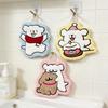 New Style Cartoon Dog-shaped Cute Hanging Hand Towel with Thick Absorbent Fabric. Suitable for Use As A Bathroom Hand Towel, Kitchen Rag.