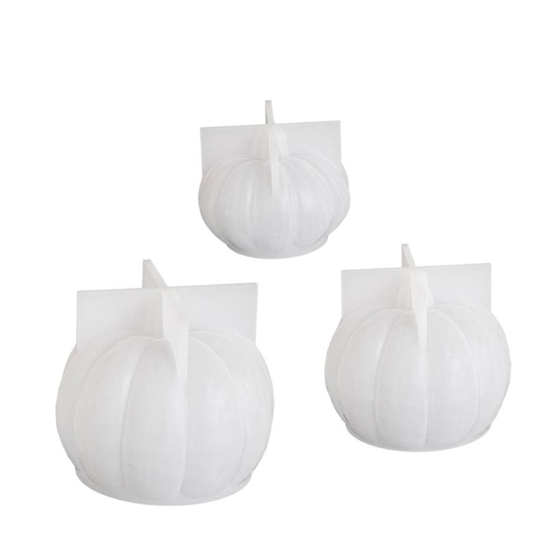 Pumpkin Shaped Candle Mold Gypsum Ornament Mould Home Decoration Molds Handmade Jewelry for Aromatherapys Enthusiasts