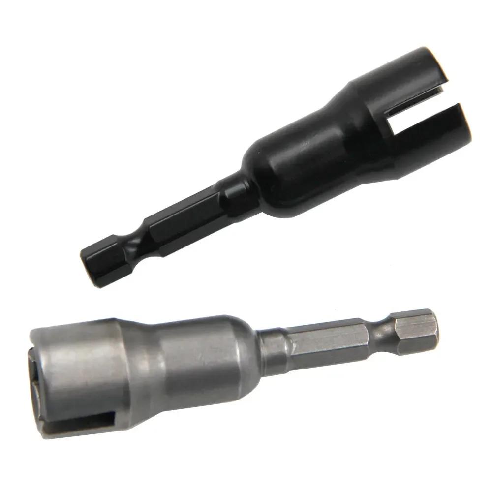 1/4'' Hexagon Shank Wing Socket 65mm Length Butterfly Socket Long Power Wing Nut Drive 12mm Slotted Socket