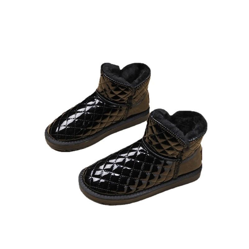 ui snow boots women's velvet thickened waterproof non-slip warm women's shoes short cotton shoes non-slip and wear-resistant