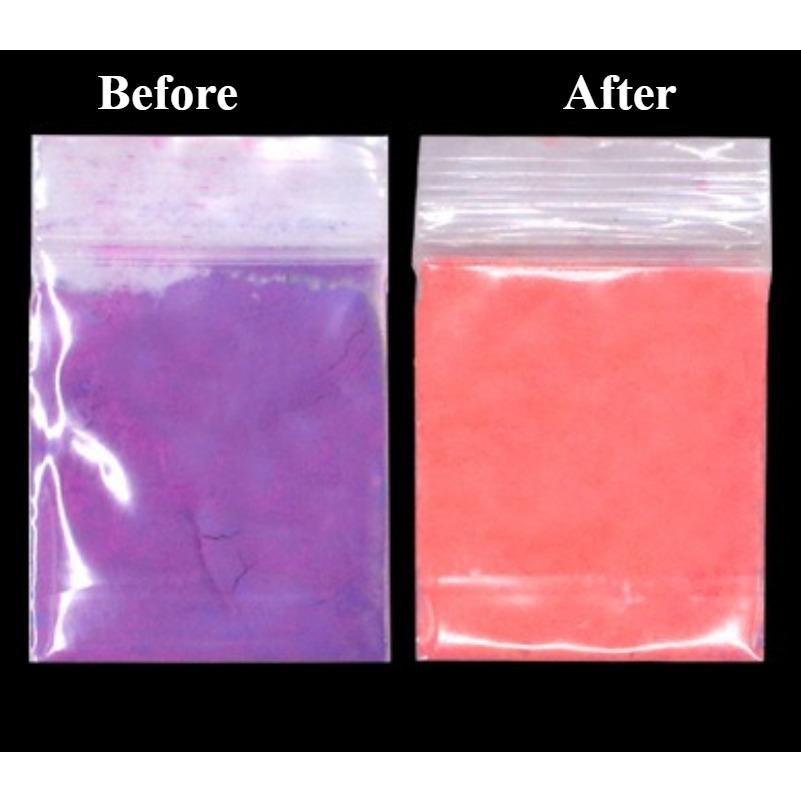 

10 цветов термохромный пигментный порошок – Активируемый температурой, меняющий цвет тепловой порошок для поделок, ногтей и DIY проектов фиолетовый