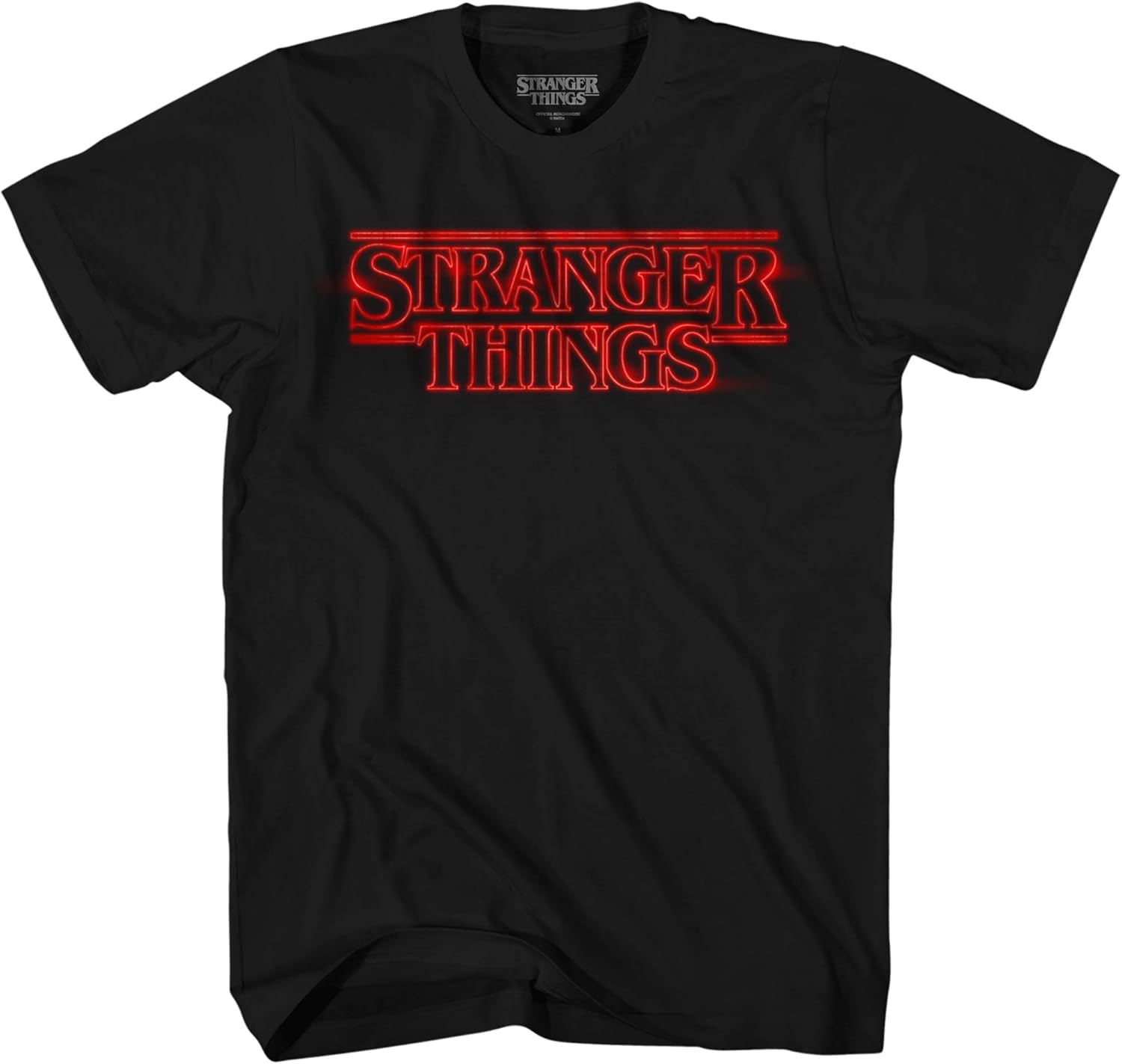 Netflix Mens Stranger Things Logo Shirt Joyce Byers Jim Hopper Mike Wheeler Eleven Tee Stranger Things T-Shirt XL