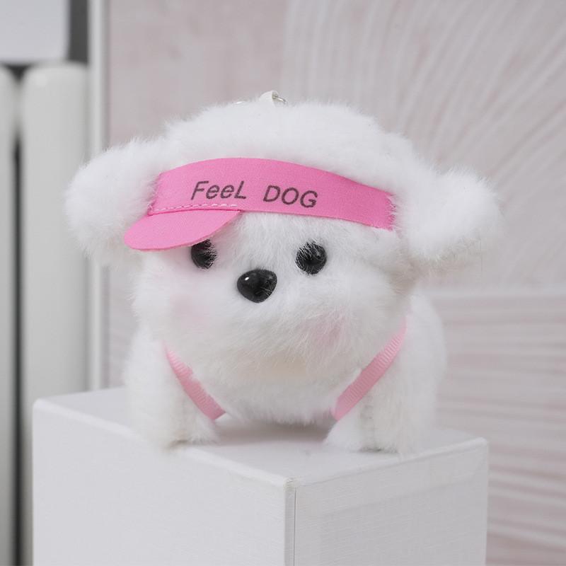Soft Charming Plush Dog Doll Keychain Lovely Bag Charm For Kids And Adults
