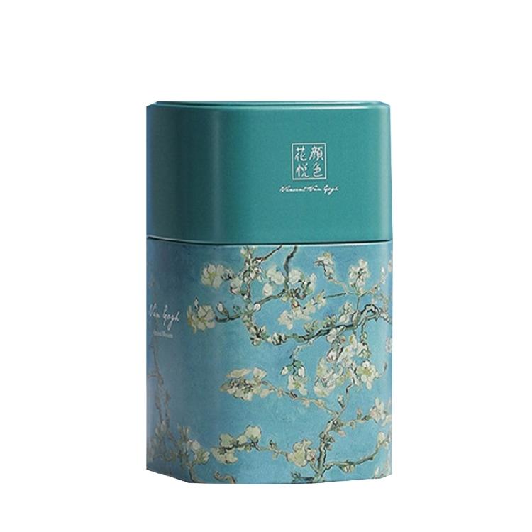 Loose Tea Storage Oil Painting Pattern Coffee Storage Container Tea Canister Can