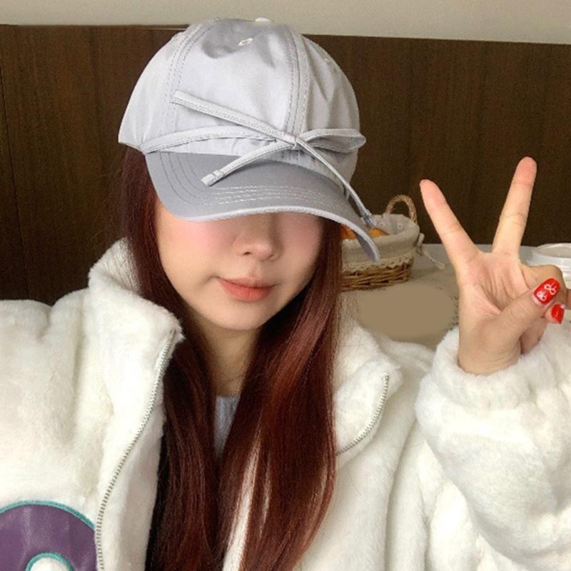 Balletcore Bow Breathable Baseball Hat Girl Adult Sports Hat Outdoor Activity