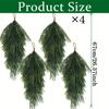Artificial Pine Needle Teardrop Door Decor - Norfolk Green Teardrop Wreath Suitable for Outdoor Christmas Decoration On Doors