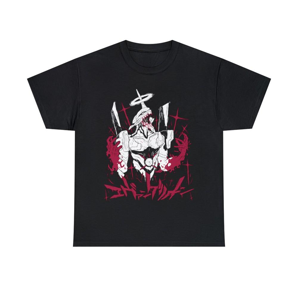 Anime Shirt Neon Genesis Evangelion Eva Unit 01 Japanese Black Tshirt All Size M