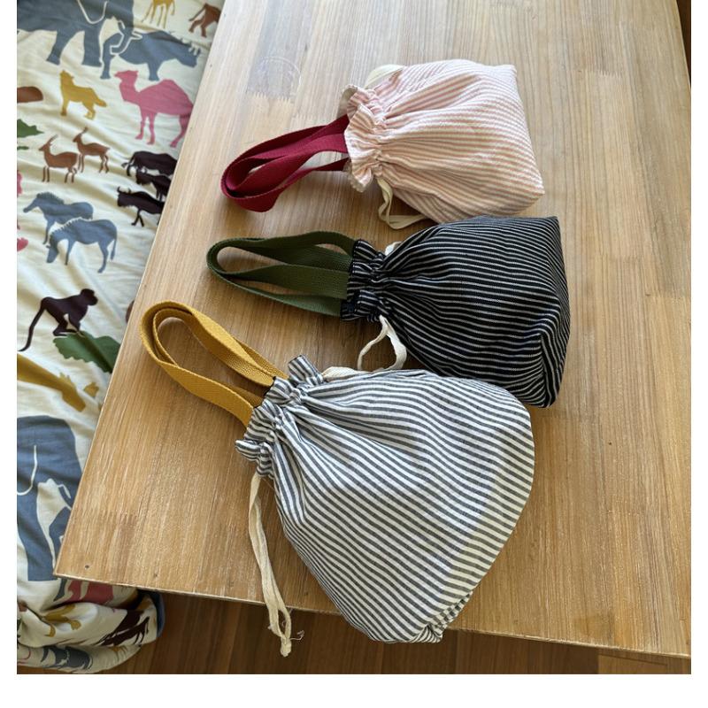 Cute Drawstring Cord Bag, Portable Zipper Pouch for Cup Cosmetics Travel Storage KTB