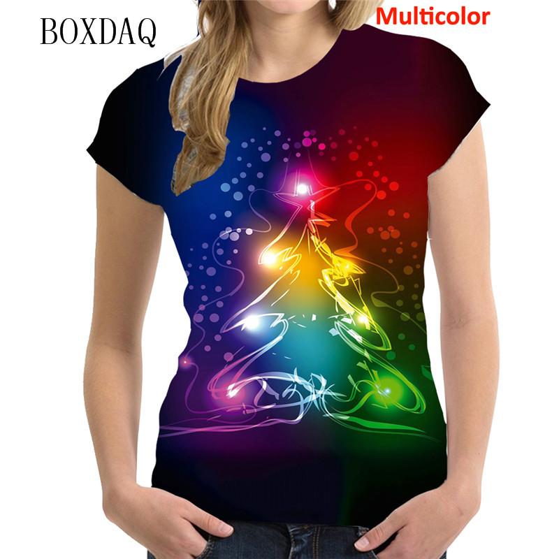 

Різдвяна ялинка з 3d-принтом. Жіночі модні футболки з короткими рукавами. Вуличні хіп-хоп. Різдвяні жіночі футболки. Великі повсякденні новорічні топи. XL