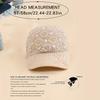 1pc of Four-Leaf Flower Pearl Hat for Women, Stylish And Versatile with Pearl And Rhinestone Mesh, Adjustable Summer Baseball Cap