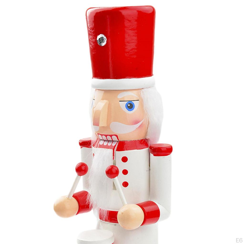 25cm Christmas Nutcracker Ornament Hand Painted Crafts Figures Wooden