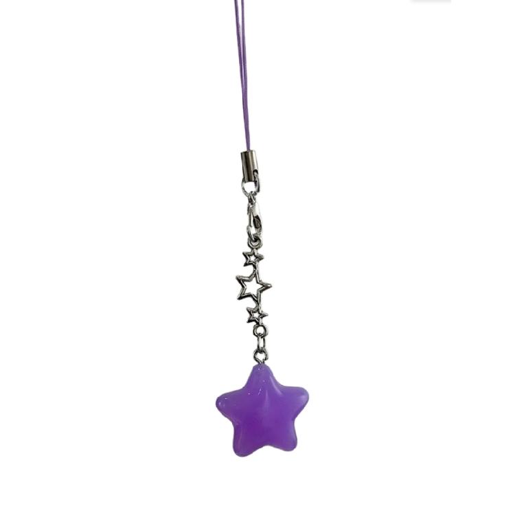 Eye Catching Phone Pendant Star Keychain Phone Charm Keyringfor Women and Girls