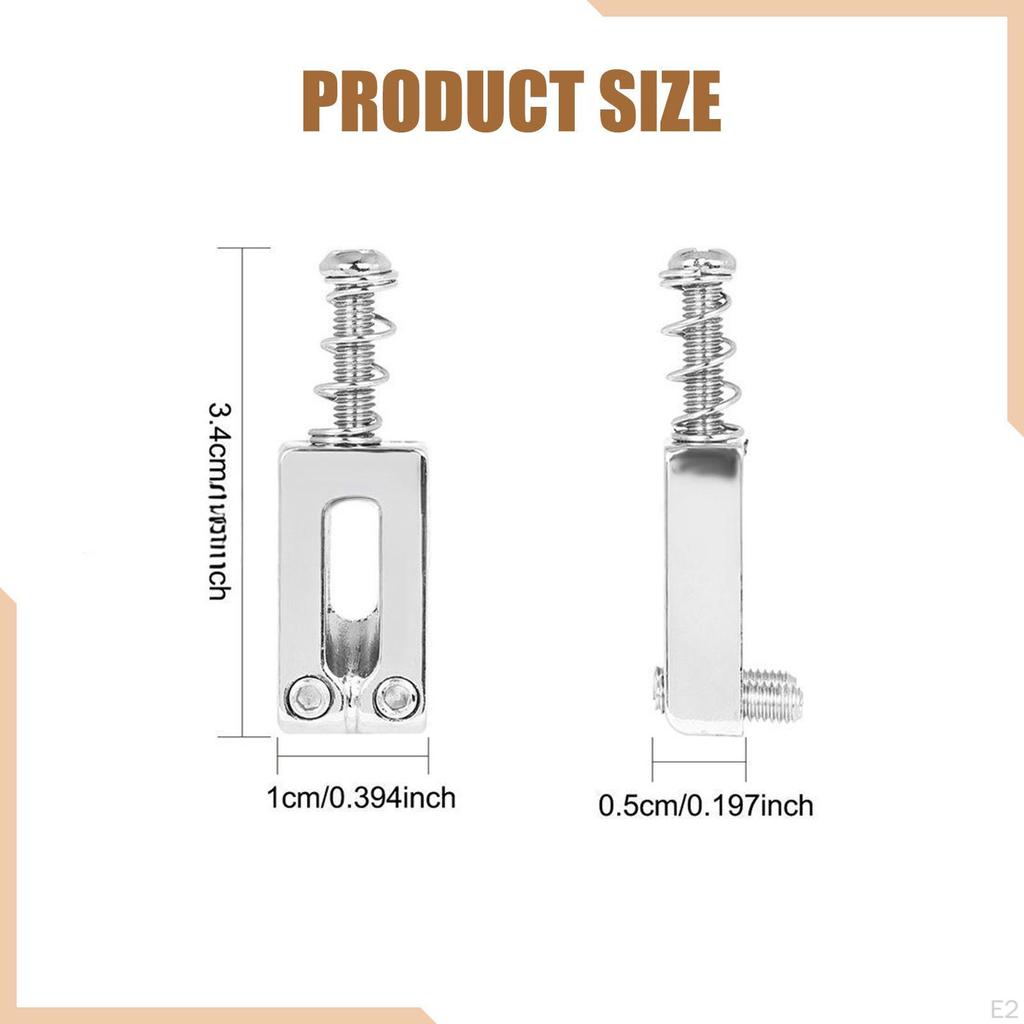 6 Pieces Guitar Bridge Saddles Professional Replace Hardware Portable Components Structural