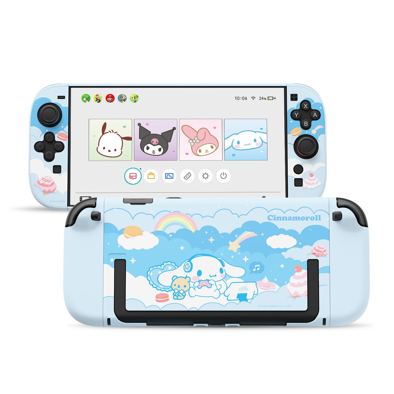 

Kuitmor Чехол для Switch 2, совместимый с Switch2 Switch 2025, чехол для Switch 2, защитный чехол для Joy-Con из ПК, раздельного типа, полная защита, тонкий синий