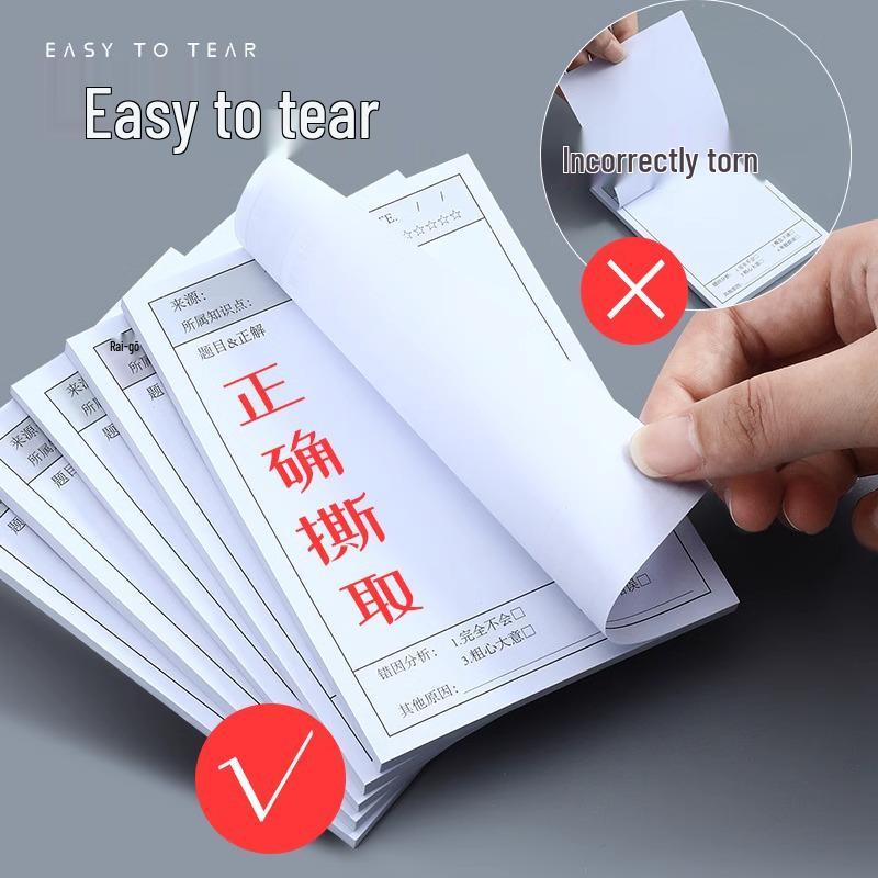 Error Correction Sticky Notes for Students – English & Math, High-Value Words, Mini Notebook