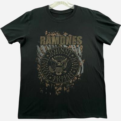 Ramones Sigillo Presidenziale Maglietta Uomo Taglia L Nera Hey Ho Andiamo Grafica