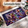 Personalized Crystal Velvet Carpet Custom Name Text,The Amazing Digital Circus Anti Slip Area Rug For Home Decoration