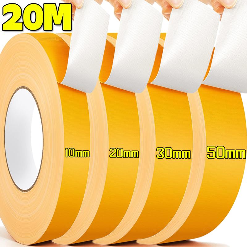 Double Sided Traceless Tapes High Viscosity Cloth Base Grid Waterproof Carpet Adhesive Fiber Gummed Tape Strong Sticky Strips