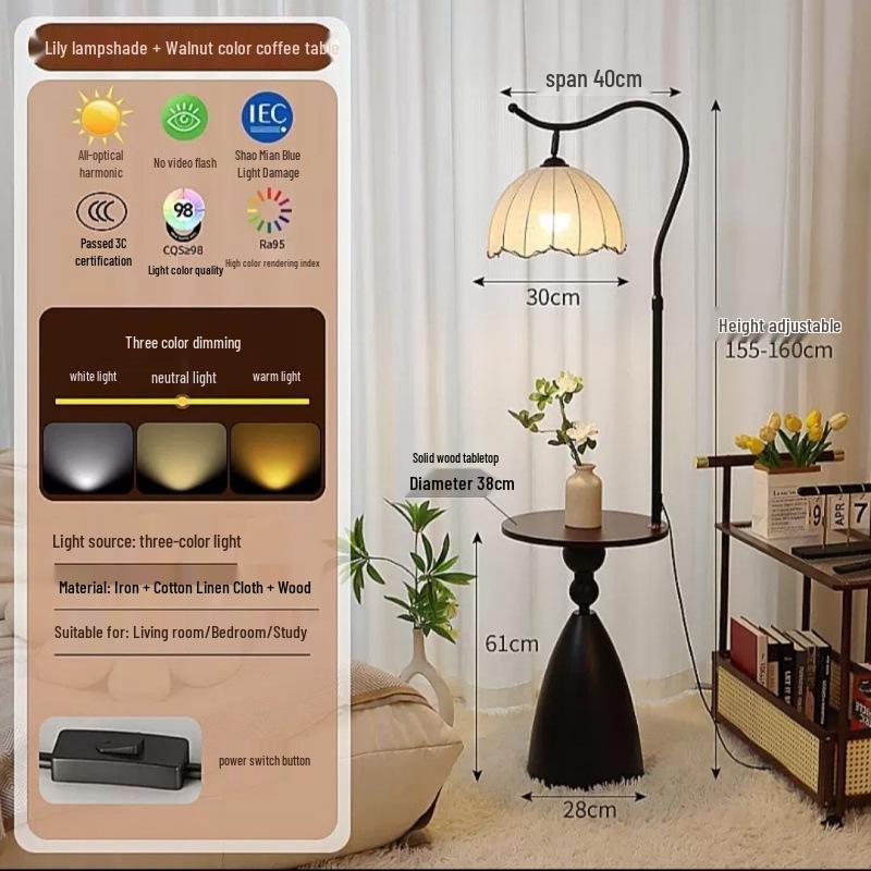 Mid-Century Style Floor Lamp: Living Room, Bedroom, Bedside & Sofa Lighting