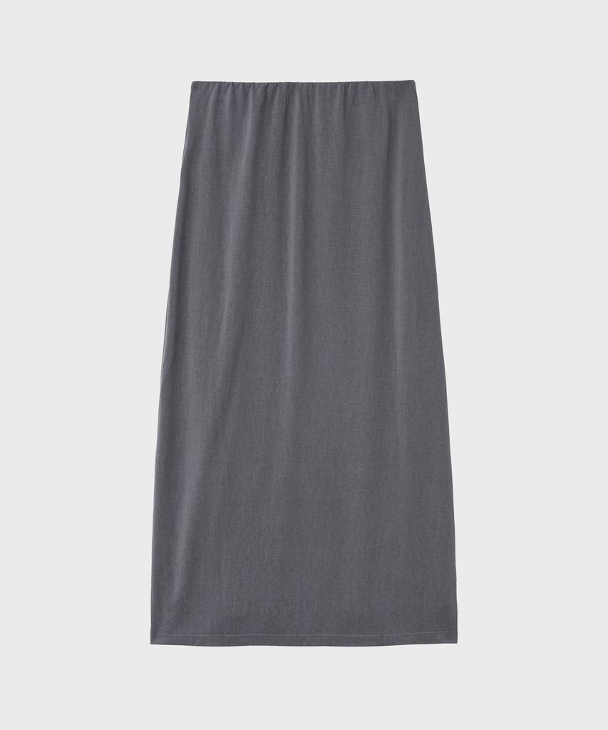 NOIRER FOR WOMAN Silky Drape Skirt (Charcoal)
