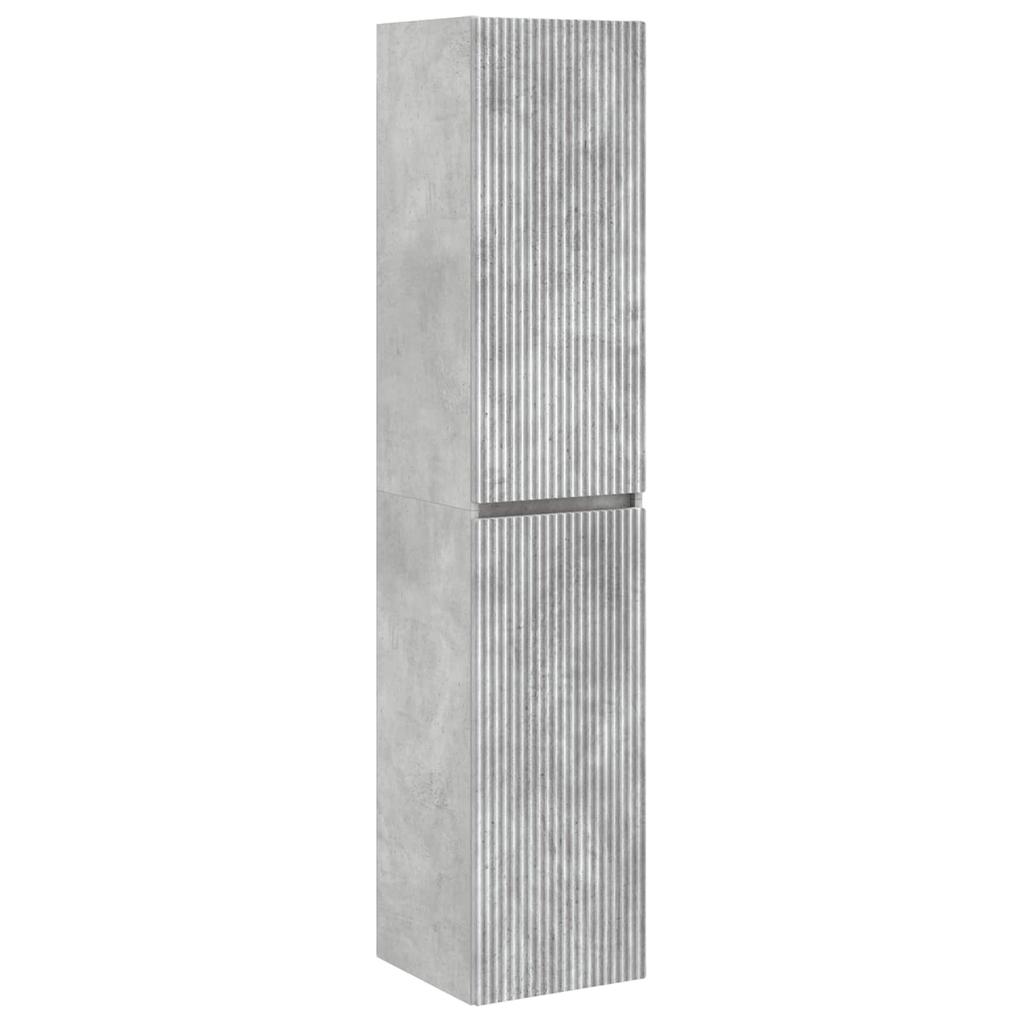 Bathroom Cabinet Set 5 Pcs Concrete Grey 53 X 15.5 X 70 Cm
