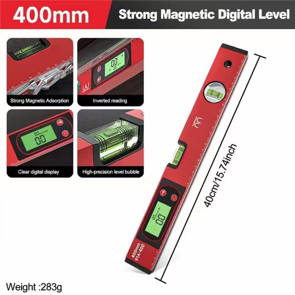 30/40/50cm Elektronická digitální vodováha s displejem Magnetický úhloměr Hliníková slitina Vodováha Úhloměr Sklonoměr 90 stupňů