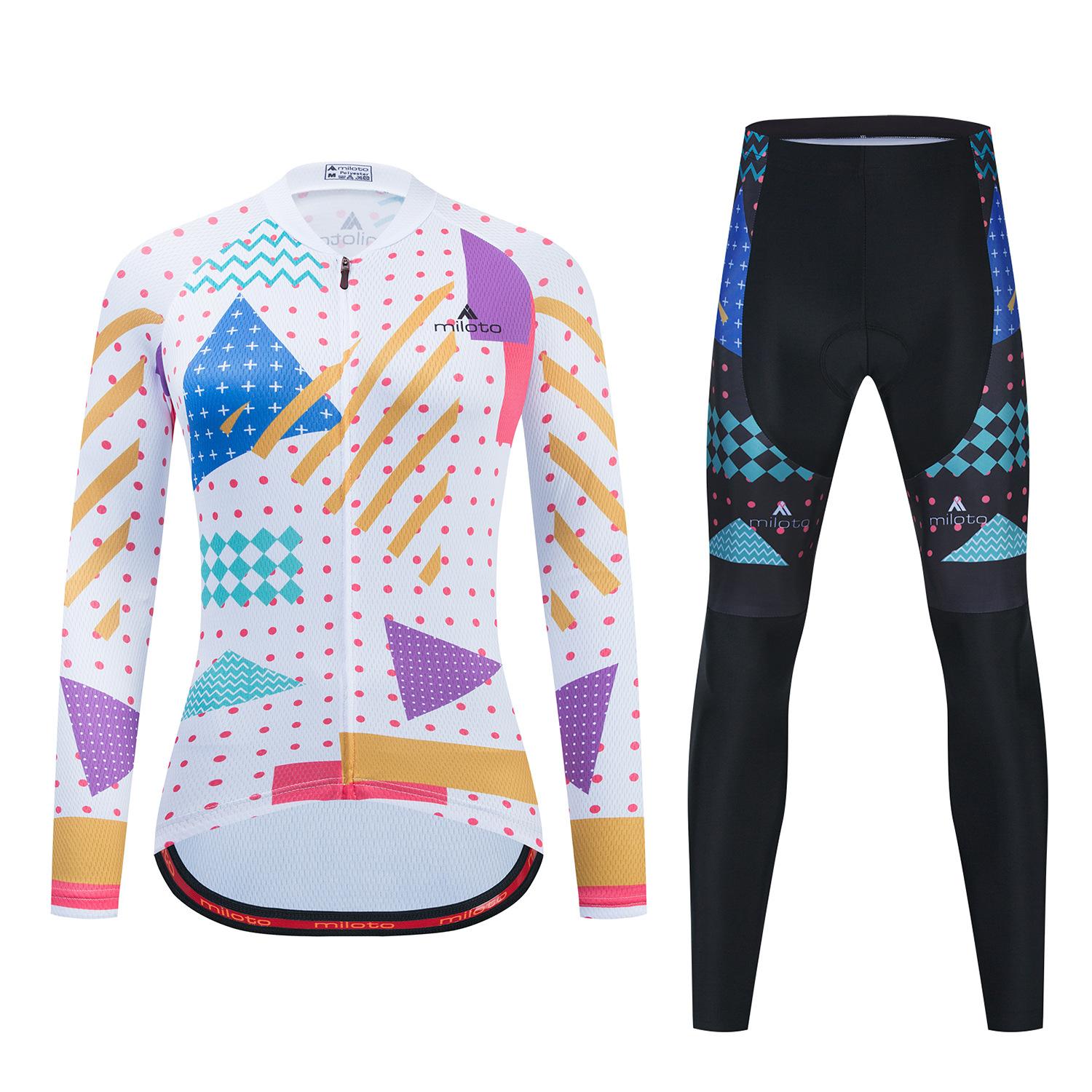 

Cycling Suit Women s Long Sleeve Suit 2026 Autumn Breathable Cycling Suit Outdoor Cycling XS