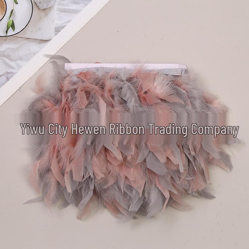 10-15CM Turkey Feather Trim for Clothing, DIY, and Jewelry Decor
