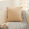Solid Color Velvets Throw Pillow Case with Tassels Trim Bohemians Style for Living Room Decoration 18x18