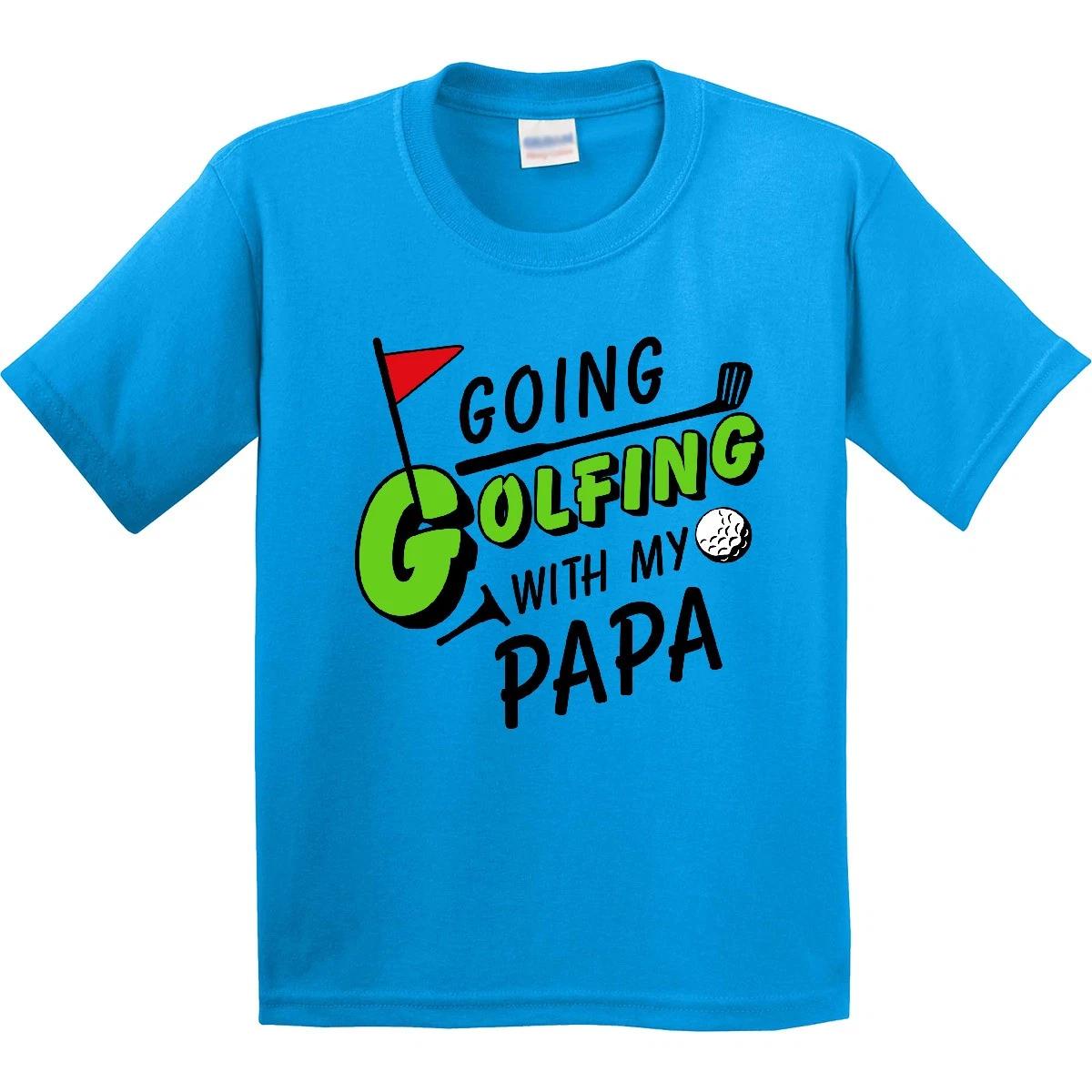

Inktastic Going Golfing With My Papa- Kids Golf Youth kids boys T-Shirt Sports Dad Grandpa 130