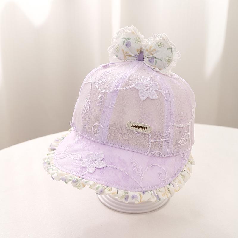 Spring Duckbill Baby Hat: Cute Lace Wide-Brimmed Sunshade for Girls - Korean Style Sun Protection
