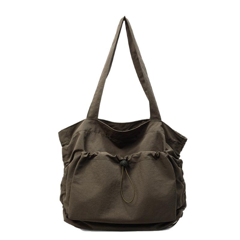 Große Tote Bag Trendige Lässige und Leichte Pendlertasche Einzelne Schulter Kordelzug Damen Tasche