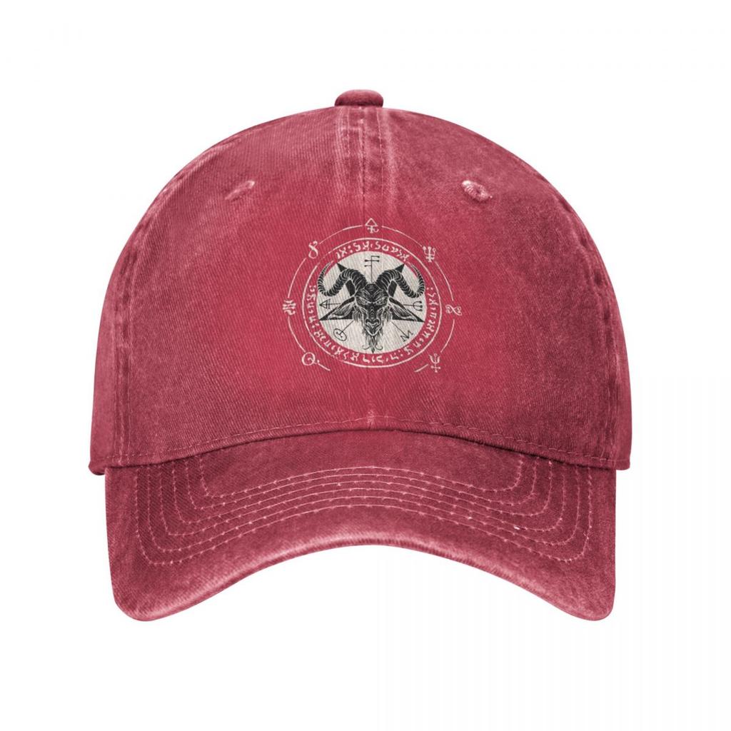 Sigil Baphomet Pentagram Ocult Satanic Cap de capră Lucifer Pălărie de cowboy Pălărie tată Icon Pălării pentru femei unisex