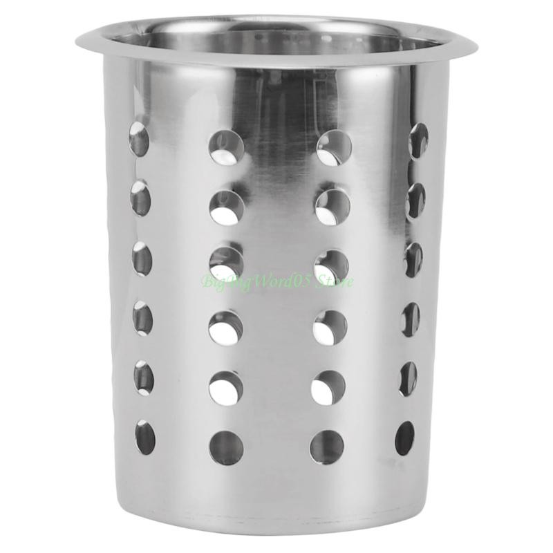 

24TE Stainless Steels Cutlery Holder Ventilated Kitchen Utensil Organiser For Chopsticks Forks Spoons Countertop Storage