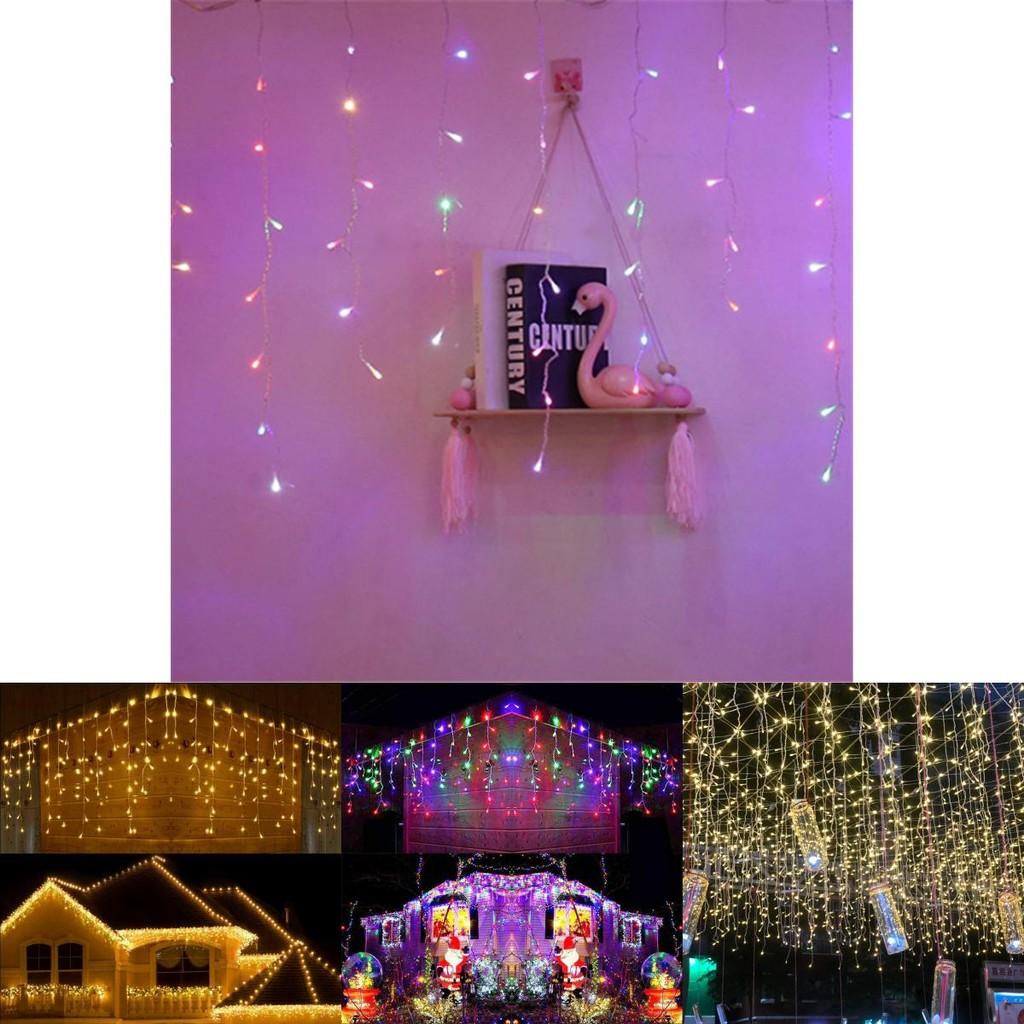 13-130ft Vorhang Eiszapfen Lichter LED Lichterkette Weihnachten Innen Außen Hochzeit Party Lichterkette