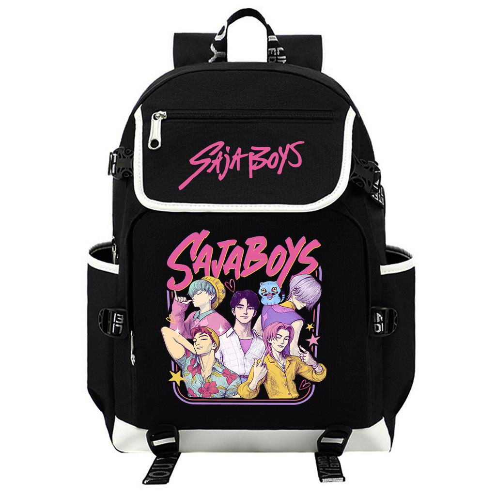 Trend Kpop Anime Cartoon Printed Backpack Lightweight Large Capacity Casual Student School Bag