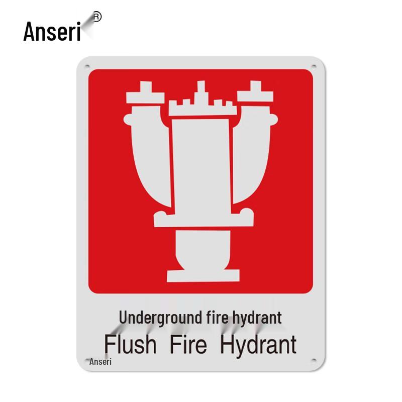 Underground Fire Hydrant Safety Sign Plastic Board