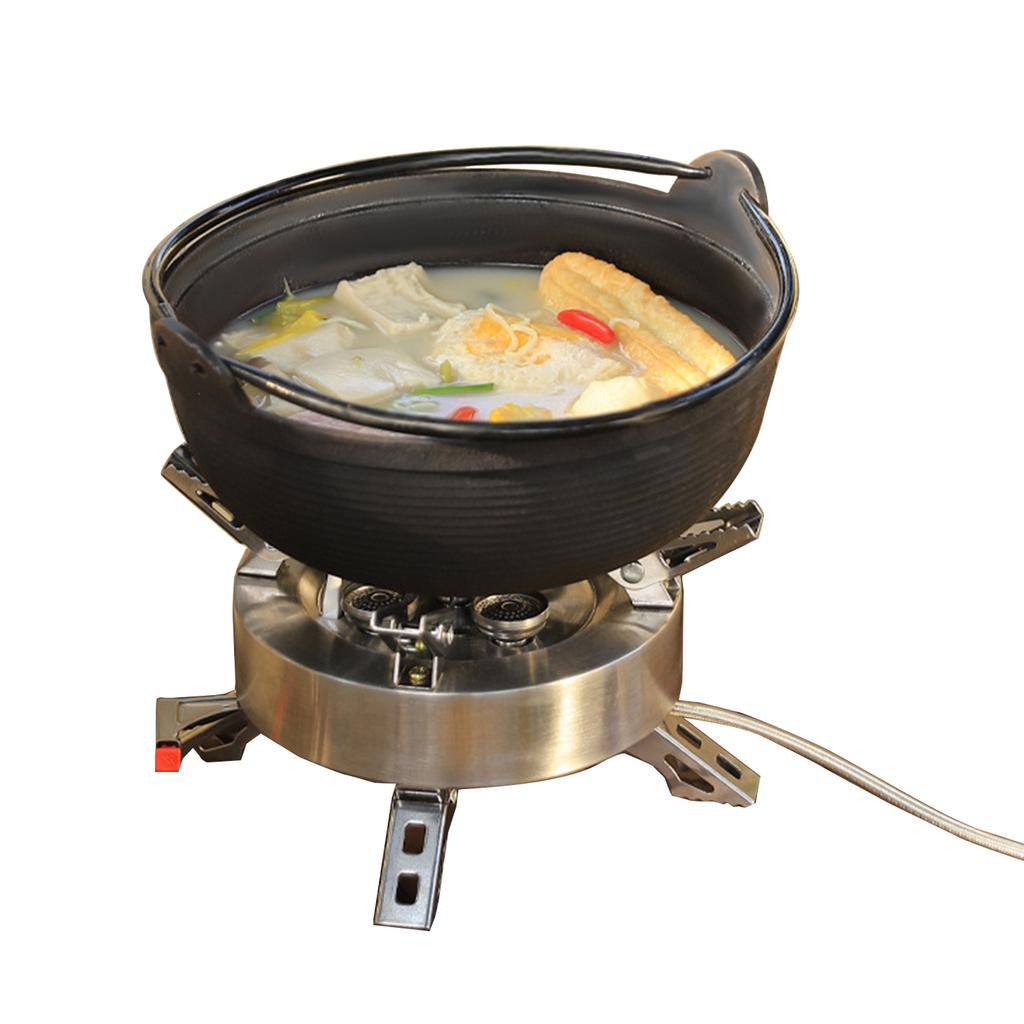 Cast Iron Dutch Pots With Wood Lid Cooking Hotpot Picnic Hanging Soup Pots Camping Cooking Pots Outdoors Accessories