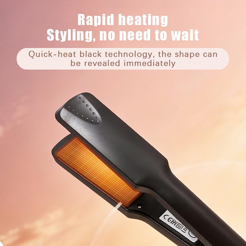 Ceramic Hair Straightening Irons Dual Use Professional With 30S Fast Warm Up For All Hair Types