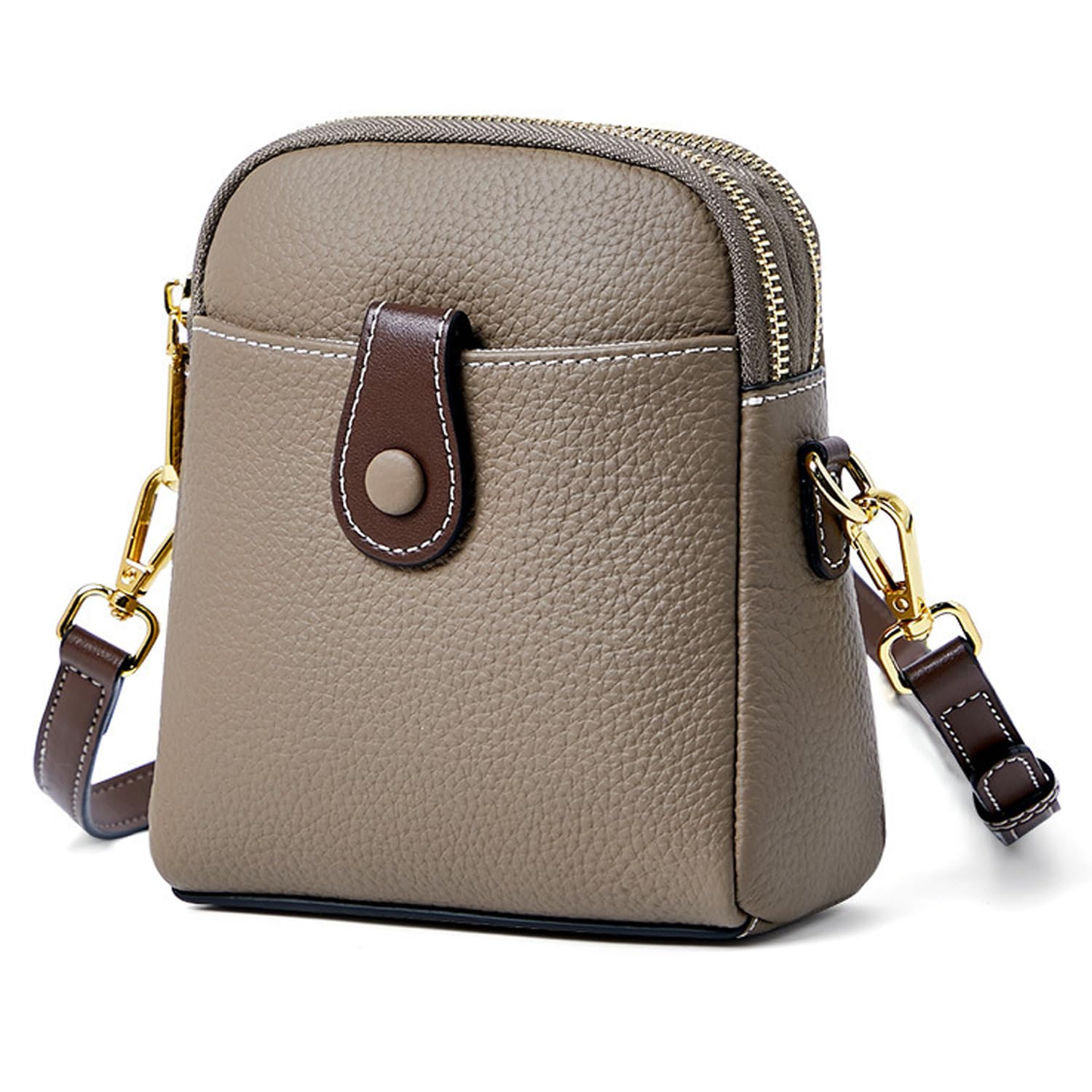 

Smartphone pouch for shoulder genuine wallet shoulder smartphone shoulder perfect for gift [Bearneko] women, bag, leather, small, crossbody, bag, сірий колір