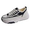 Ins Canvas Shoes Women's New Breathable Dissolving Internet Celebrity Platform Shoes Summer Heightening Casual Niche Lace-up Board Shoes