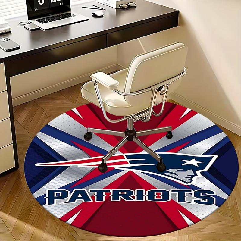 

Patriots Logo,NFL Merchandise Chair mat Round Rug Office carpet, Machine Washable, Non slip, Suitable for Living Rooms, Bedrooms 80cm