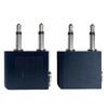 Professional Aviation Audio Adapter: 2X3.5MM MONO PLUG TO 3.5MM STEREO JACK Male to Female Audio Jack Converter
