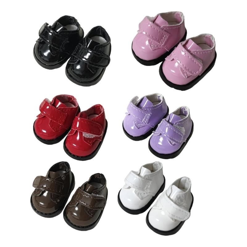 2 Pairs Realistic Doll Footwear Set PU Shoes For Toy House Displays Creative Costume Tasks